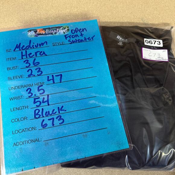 Hera Velvet Duster Open Front Sweater Womens M Black Elegant Loungewear Comfort - Picture 10 of 10